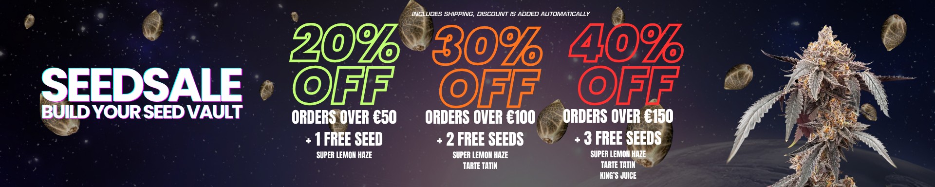 SEEDSSALE VAULThttps://shop.greenhouseseeds.nl/feminised-cannabis-seeds/