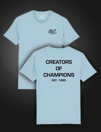 Creators of Champions T-shirt Sky Blue Yellow