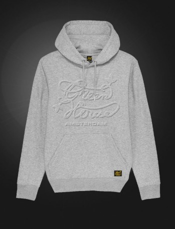 Green House Hoodie Embossed Grey